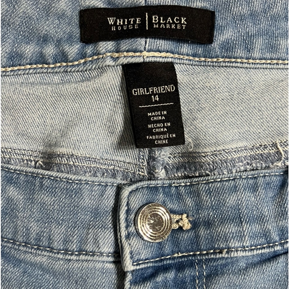 Nearly-new faded girlfriend jeans by White House Black Market